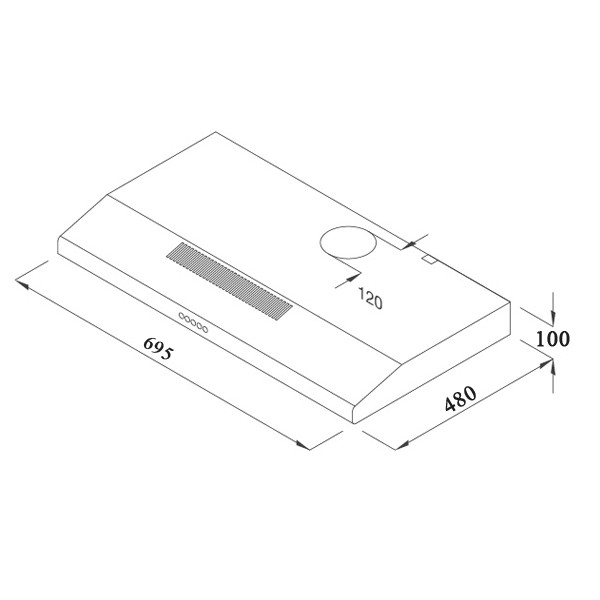 ảnh sản phẩm Máy hút mùi Hafele HC-BI70B 538.86.095