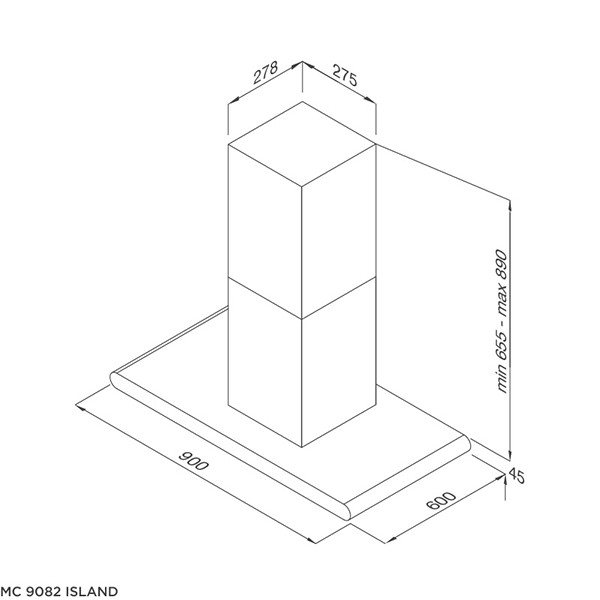 ảnh sản phẩm Máy hút mùi Malloca MC 9082 ISLAND