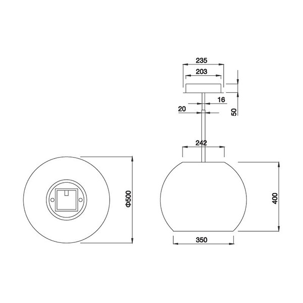 ảnh sản phẩm Máy hút khử mùi đảo Malloca Sphera chrome-I001C