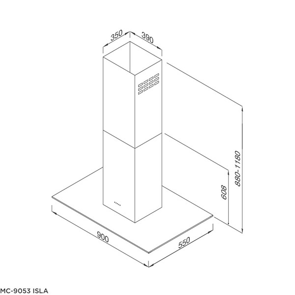 ảnh sản phẩm Máy hút mùi Malloca MC-9053 ISLA