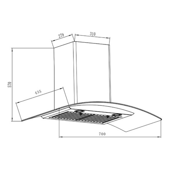 ảnh sản phẩm Máy hút mùi Binova BI-1900SH 70cm