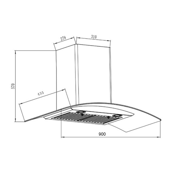 ảnh sản phẩm Máy hút mùi Binova BI-1900SH 90cm