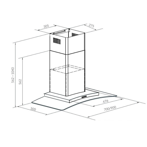 ảnh sản phẩm Máy hút mùi Eurosun EH-70AF81S