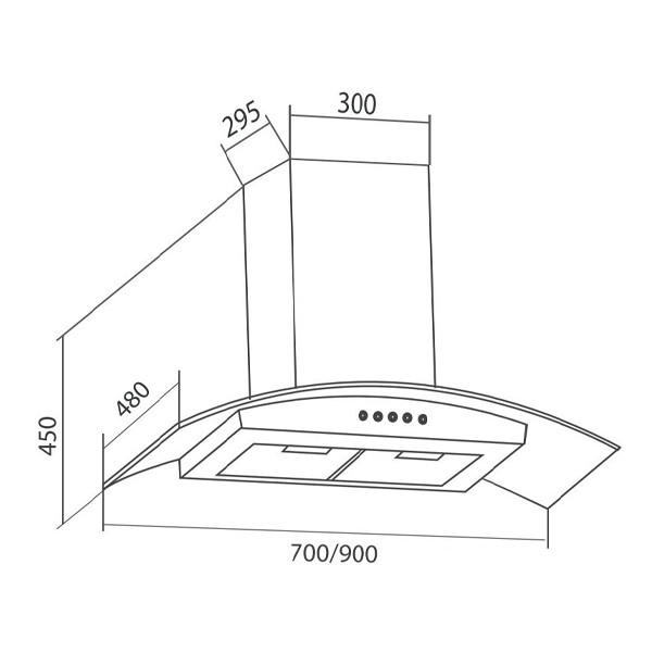 ảnh sản phẩm Máy hút mùi Eurosun EH-70K10S