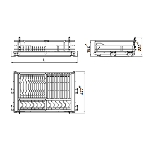 ảnh sản phẩm Kệ Chén Dĩa Hafele Kason Inox304 800mm 549.04.046