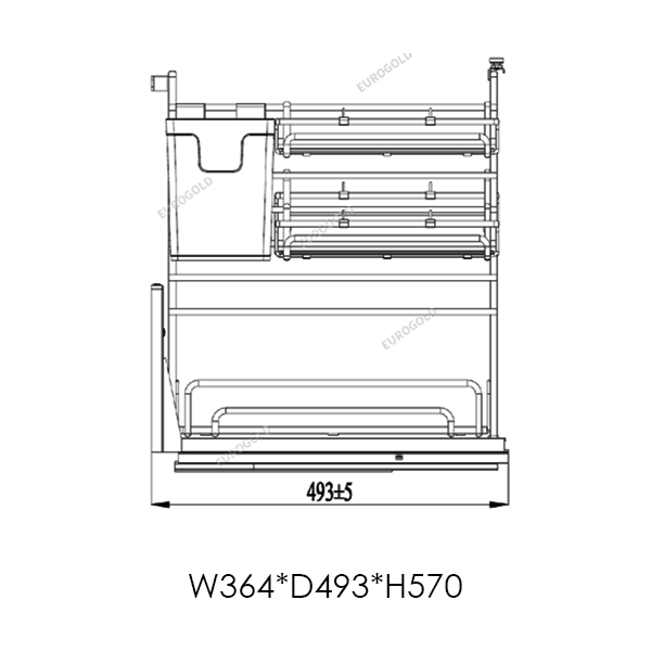 ảnh sản phẩm Giá dao thớt Eurogold EPV2040F