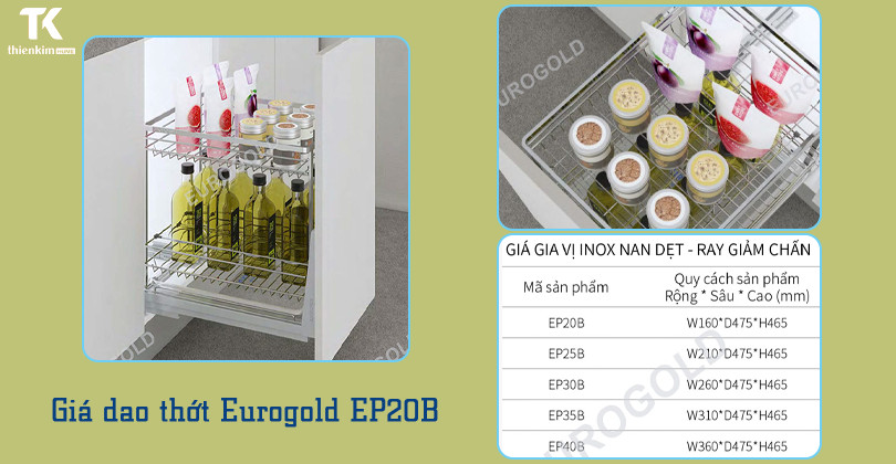 hình ảnh Giá gia vị, dao thớt Eurogold EP20B