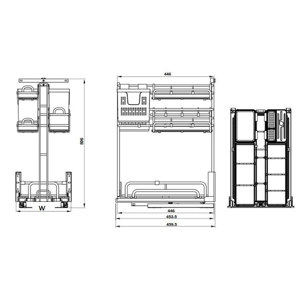 ảnh sản phẩm Kệ gia vị Hafele Kosmo Omero Multi 595.00.804