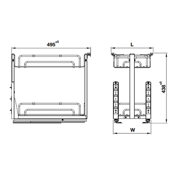 ảnh sản phẩm Kệ Gia Vị Omero Inox 304 250mm 547.10.062