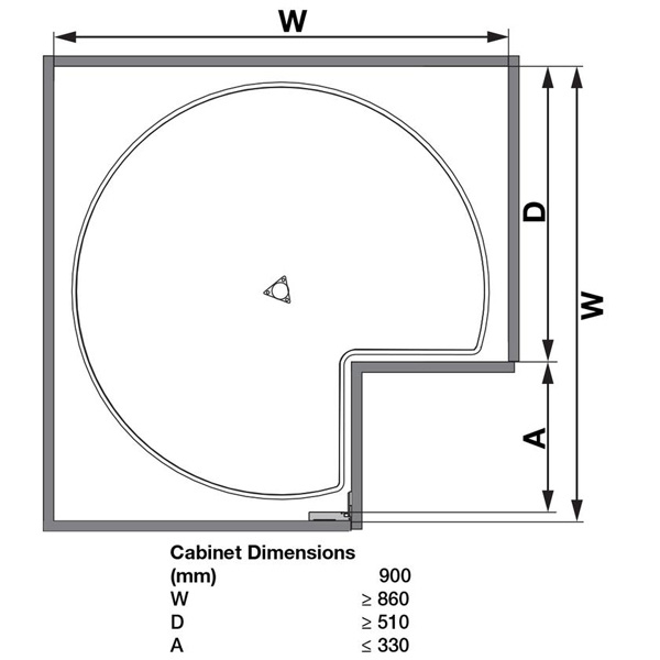 ảnh sản phẩm Rổ kéo góc Hafele đáy trắng 542.31.650