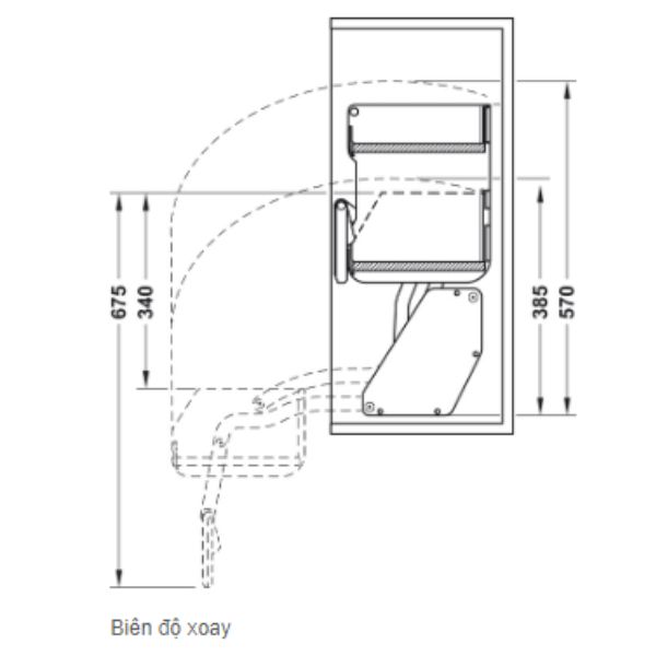 ảnh sản phẩm Bộ kệ nâng hạ Hafele Move 900mm 504.68.915