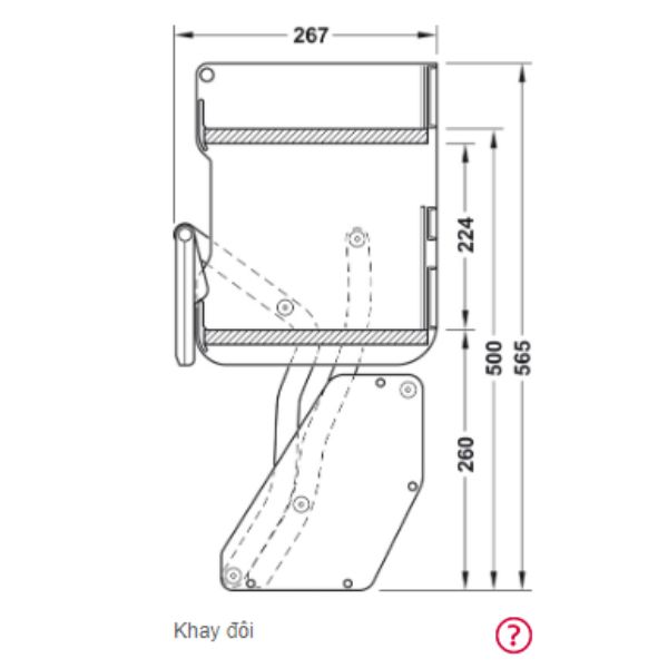 ảnh sản phẩm Bộ kệ nâng hạ Hafele Move 900mm 504.68.915