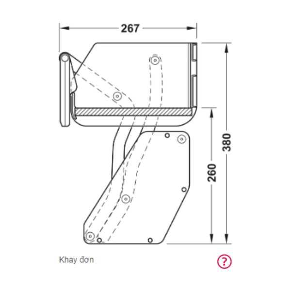 ảnh sản phẩm Bộ kệ nâng hạ Hafele Move 900mm 504.68.915