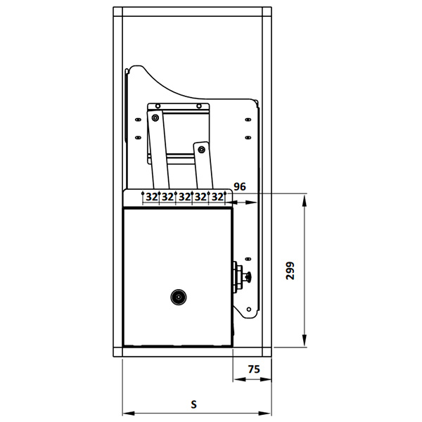 ảnh sản phẩm Rổ nâng hạ Lento dẹt Hafele 504.76.023