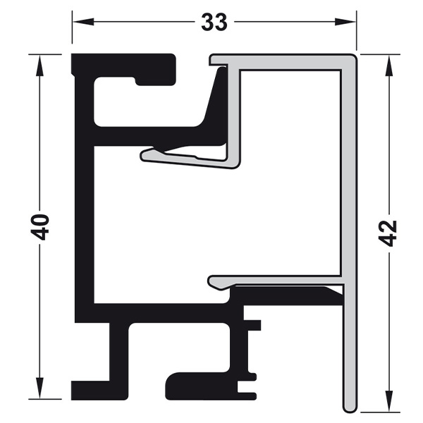 ảnh sản phẩm Thanh treo gắn tường Hafele 521.00.012