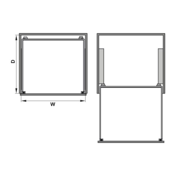 ảnh sản phẩm Kệ xoong nồi Hafele gắn cánh 540.24.503