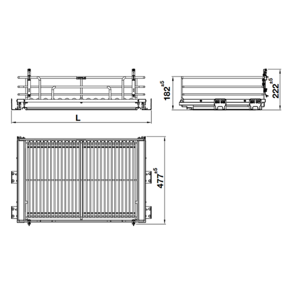 ảnh sản phẩm Rổ Xoong Nồi Hafele Kason Inox304 700mm 549.04.055