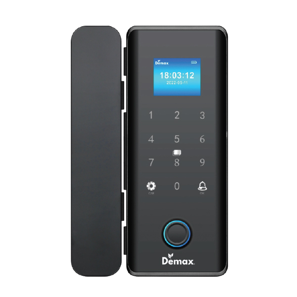 ảnh sản phẩm Khóa thông minh tự động dùng cho cửa kính Demax SL800 G Black APP Wifi Remote