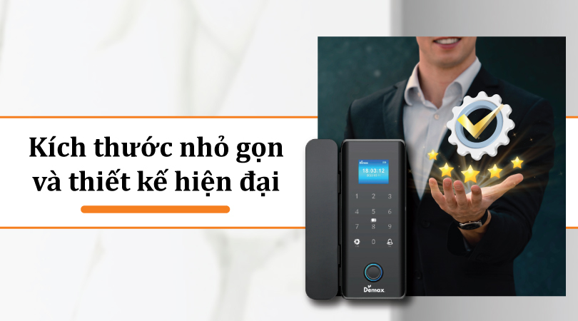 Demax SL800 G Black APP Wifi - Kích thước khóa