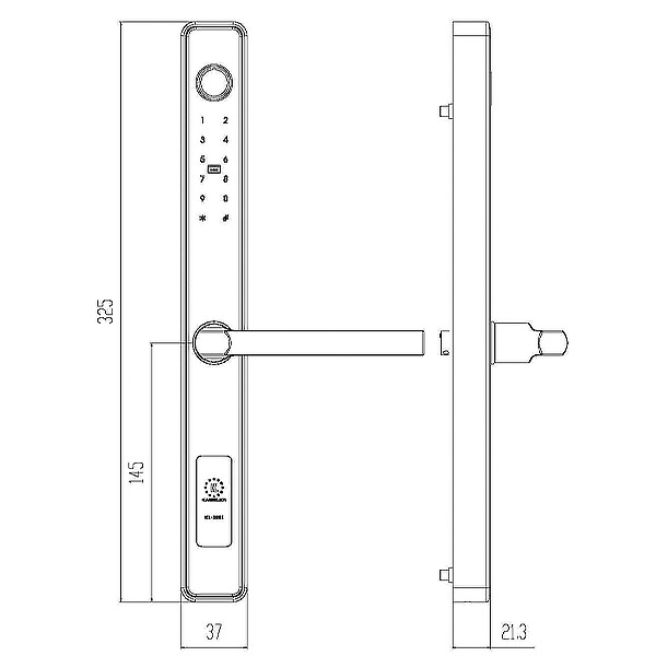 ảnh sản phẩm Khóa cửa nhôm Kassler KL-353