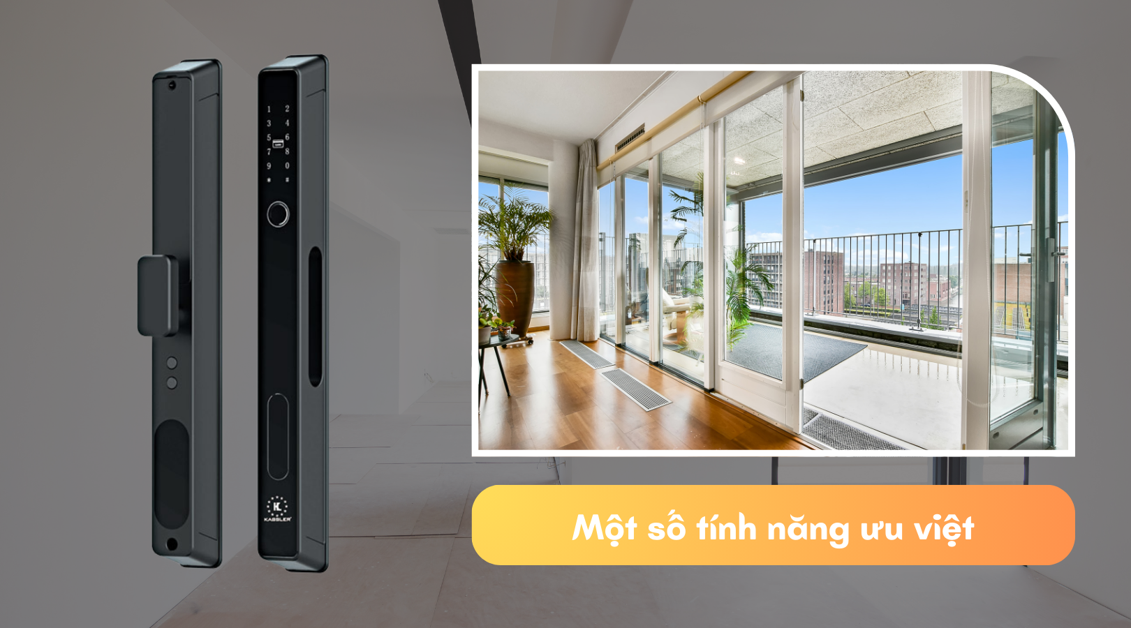 Một số tính năng ưu việt của khóa cửa nhôm Kassler KL-599 AT Black APP