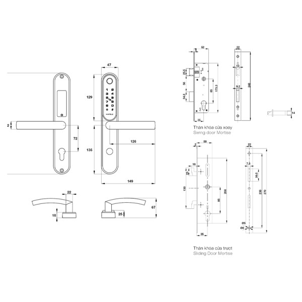 ảnh sản phẩm Khóa điện tử Hafele EL6500 TCS 912.20.130