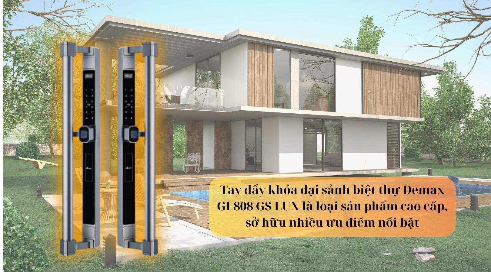 Có nên mua tay đẩy khóa đại sảnh biệt thự Demax GL808 GS LUX không?