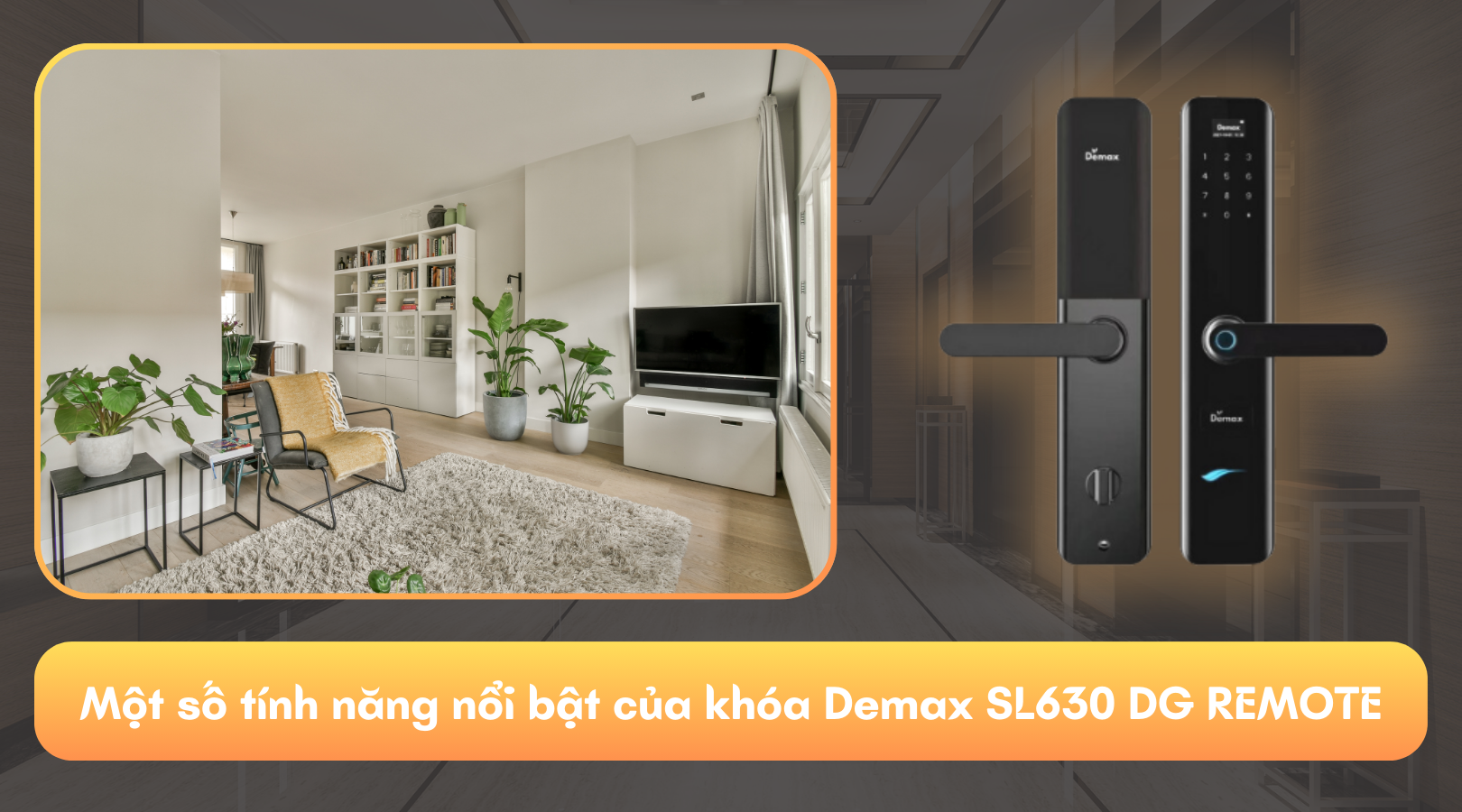 Một số tính năng nổi bật của khóa Demax SL630 DG REMOTE