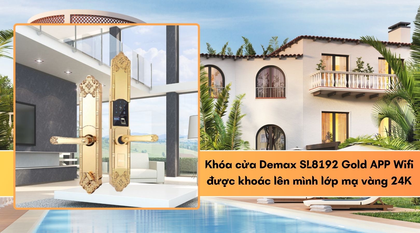 Cấu tạo của khóa Demax SL8192 Gold APP Wifi