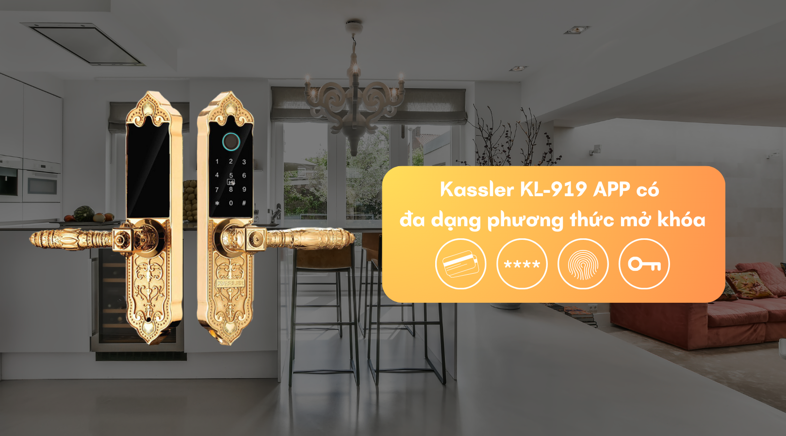 Phương thức mở khóa hiện đại, đa dạng