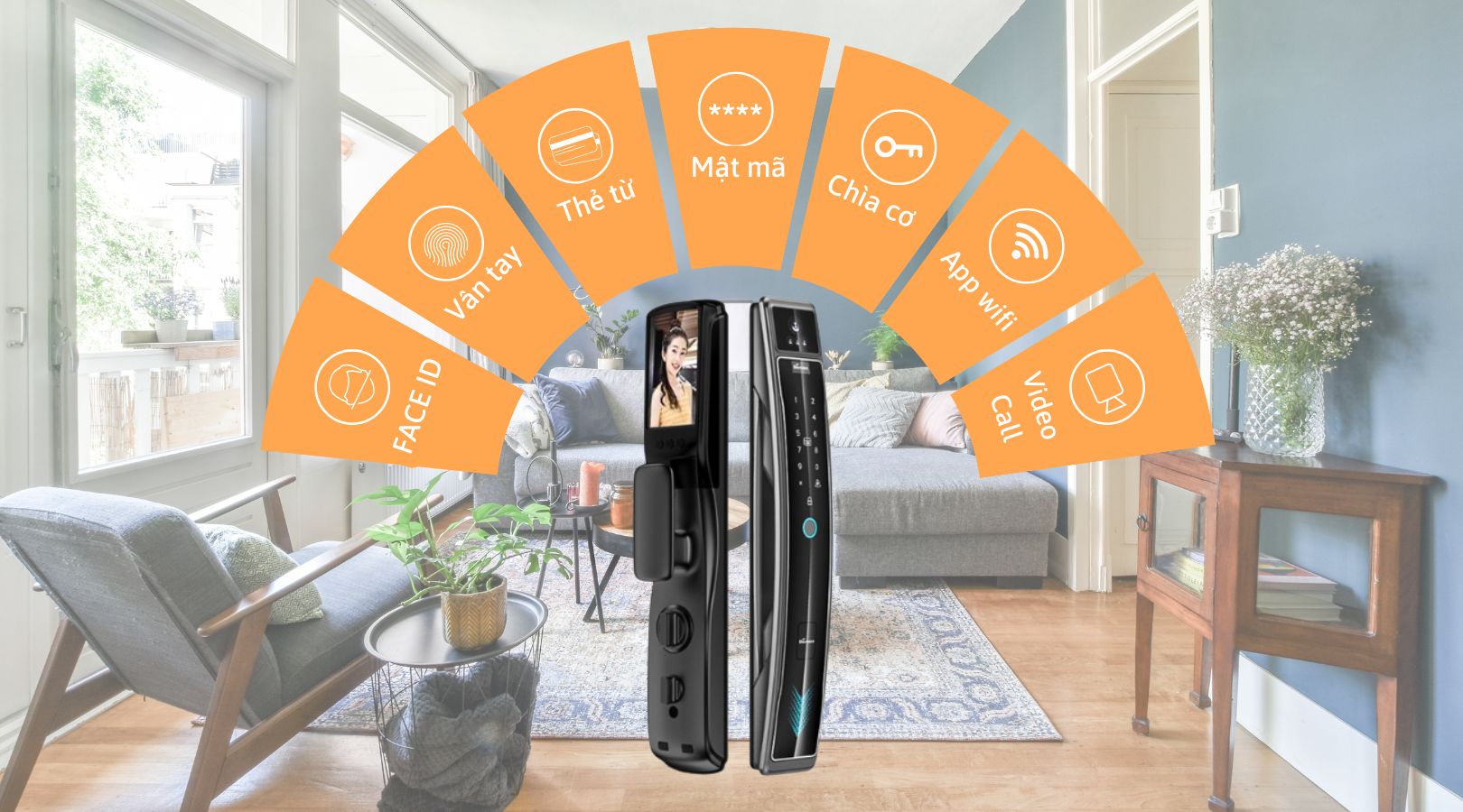 Demax FACE ID-3D SL918 MG APP WIFI có những cách mở khóa nào?