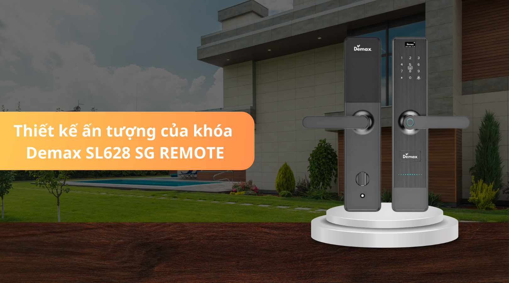 Thiết kế ấn tượng của khóa Demax SL628 SG REMOTE