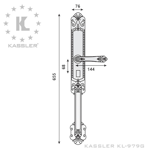 ảnh sản phẩm Khóa điện tử Kassler KL-979 G