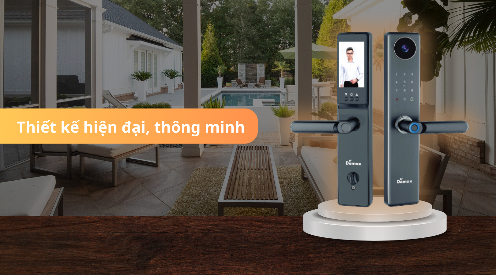 Khóa thông minh - Màn hình chuông Demax SL-C66 GS APP Wifi