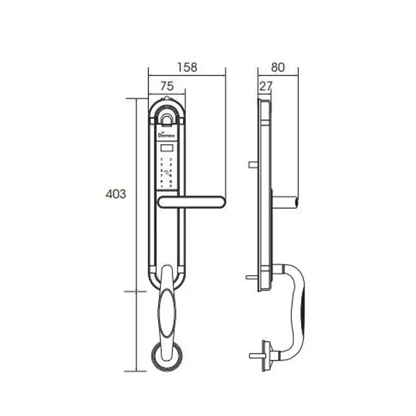 ảnh sản phẩm Khóa cửa điện tử Demax SL8915 P cho đại sảnh biệt thự