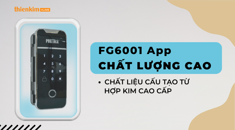 Khóa cửa kính PHGlock FG6001 App chất liệu cao cấp