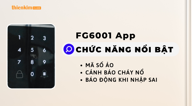 Khóa cửa kính PHGlock FG6001 App nổi bật