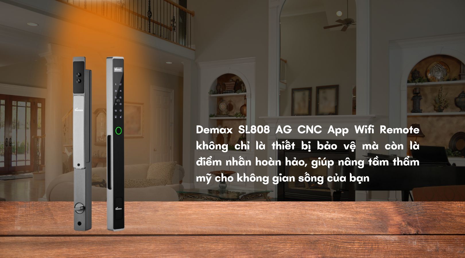 Cấu tạo đặc biệt của khóa Demax SL808 AG CNC App Wifi Remote