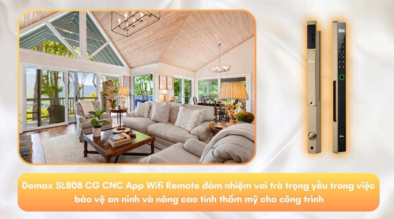 Cấu tạo của khóa Demax SL808 CG CNC App Wifi Remote có gì đặc biệt?