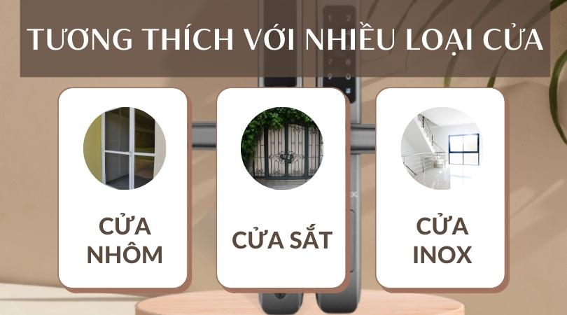 Khóa điện tử Demax SL101 SV tương thích với nhiều loại cửa