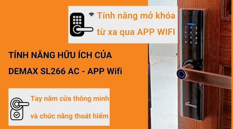 Khóa điện tử Demax SL266 AC - APP Wifi thông minh