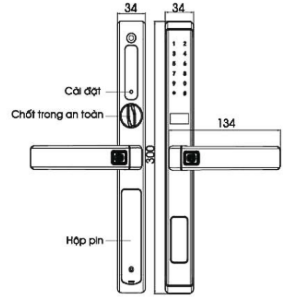 ảnh sản phẩm Khóa điện tử Demax SL588 AG