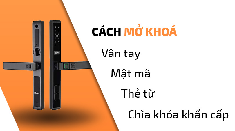 Khóa điện tử Demax SL588 BL - Đa dạng cách mở khóa