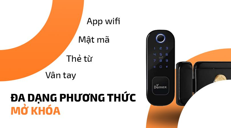 Demax SL603 WP APP Wifi - Đa dạng cách mở khóa