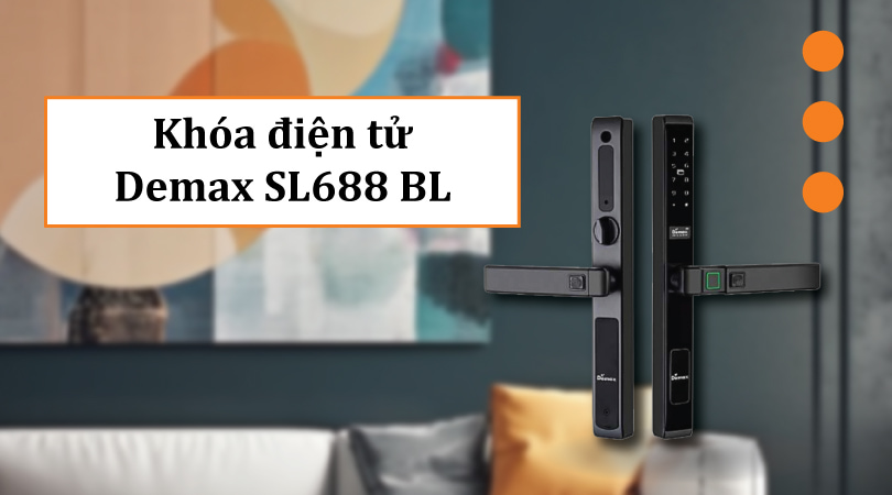 Khóa điện tử Demax SL688 BL App Wifi