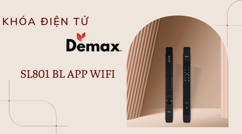 Khóa điện tử Demax SL801 BL APP Wifi