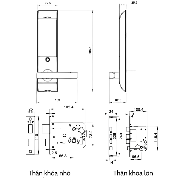 ảnh sản phẩm Khóa điện tử Hafele EL7500-TC 912.05.716