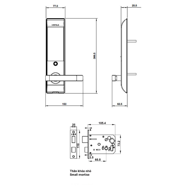 ảnh sản phẩm Khóa điện tử Hafele EL7900-TCB 912.05.646