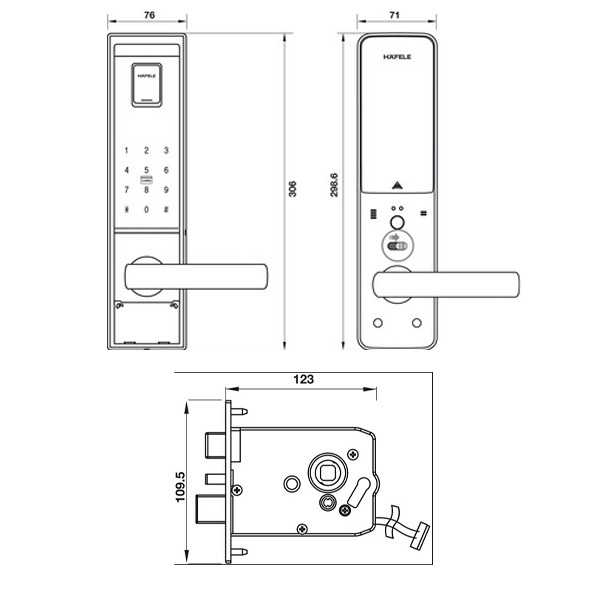 ảnh sản phẩm Khóa điện tử Hafele EL9000 - TCS 912.05.360