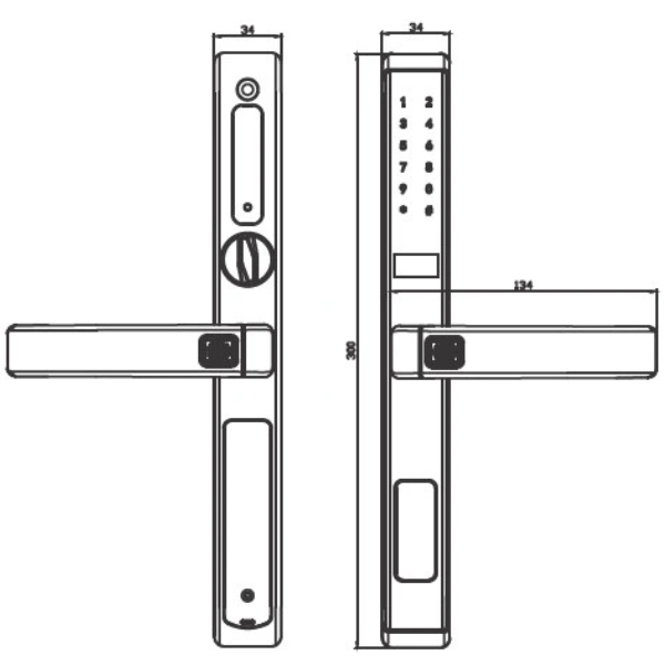 ảnh sản phẩm Khóa điện tử Kassler KL-599 SLIDE